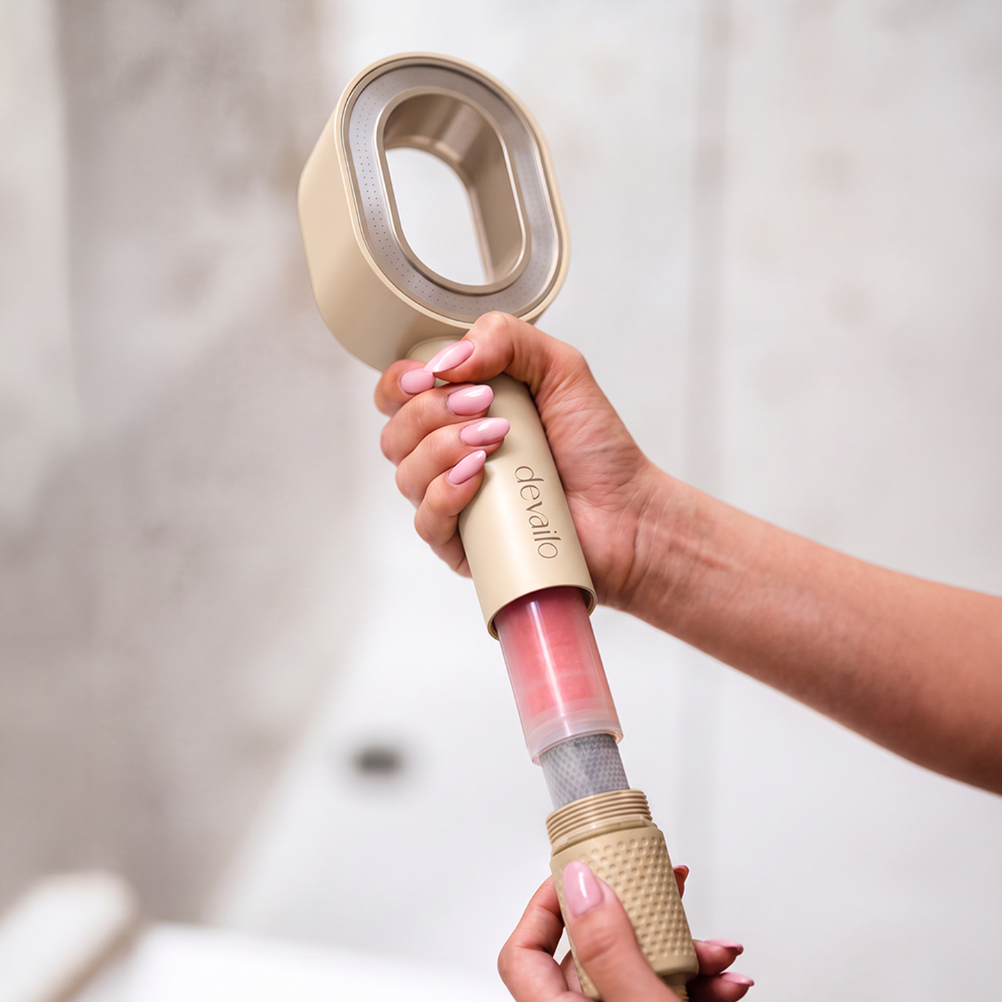 HydroPure Shower Head - Beige
