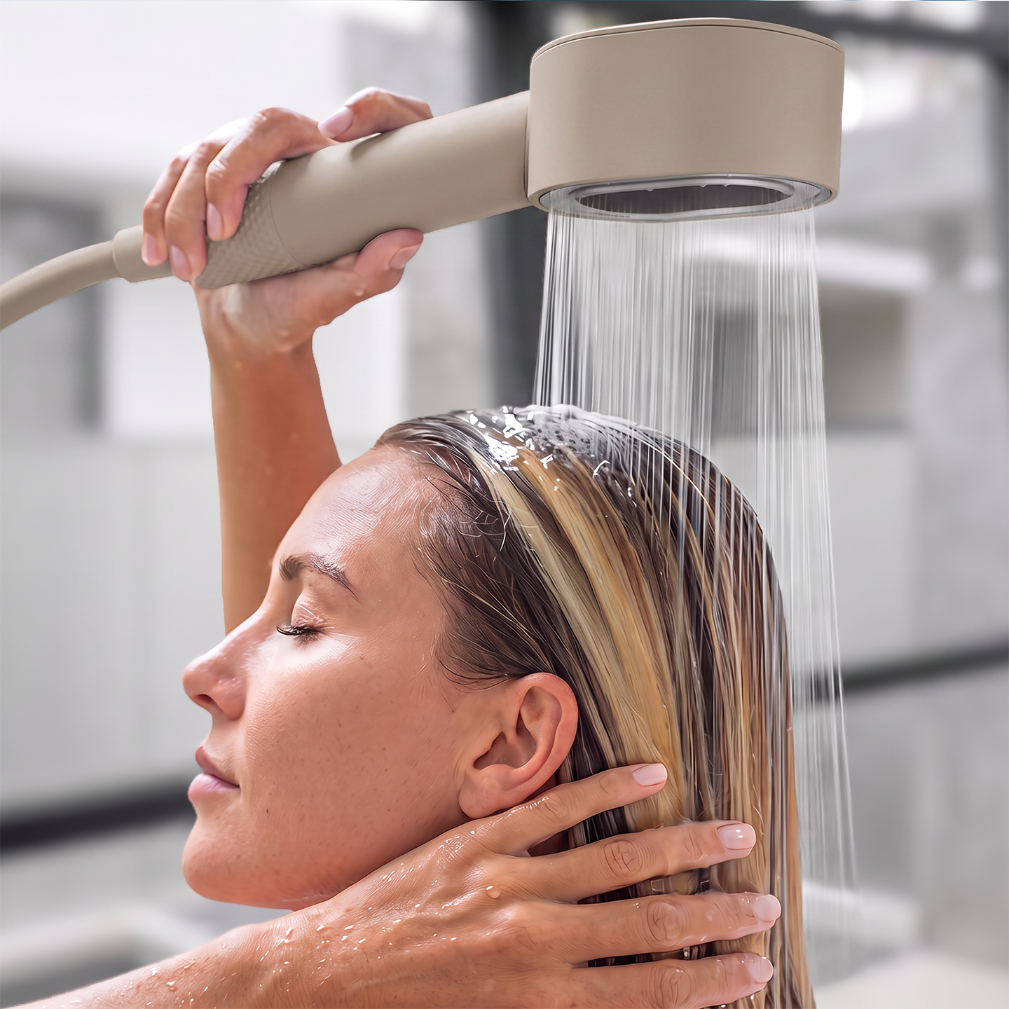 HydroPure Shower Head - Beige