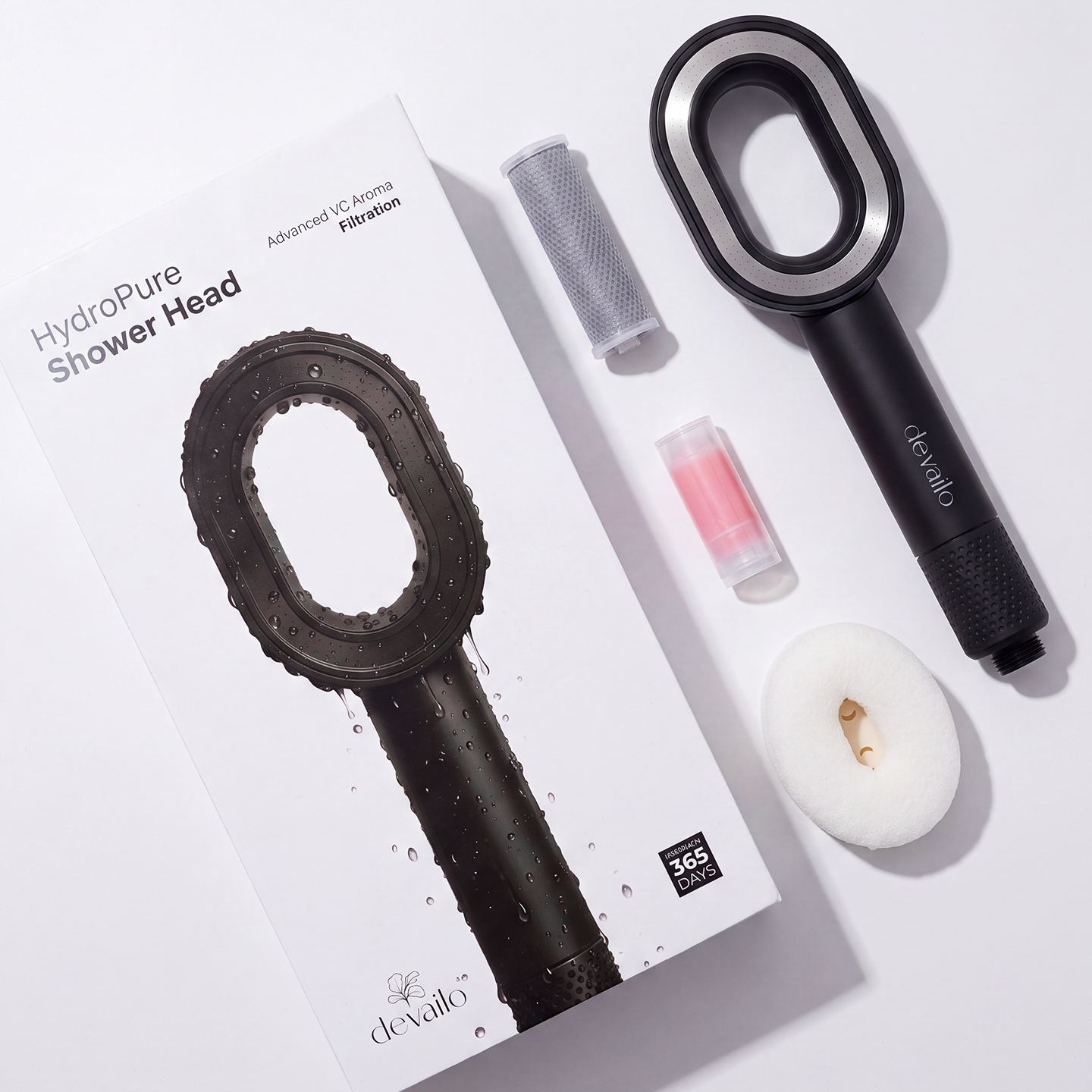 HydroPure Shower Head - Black