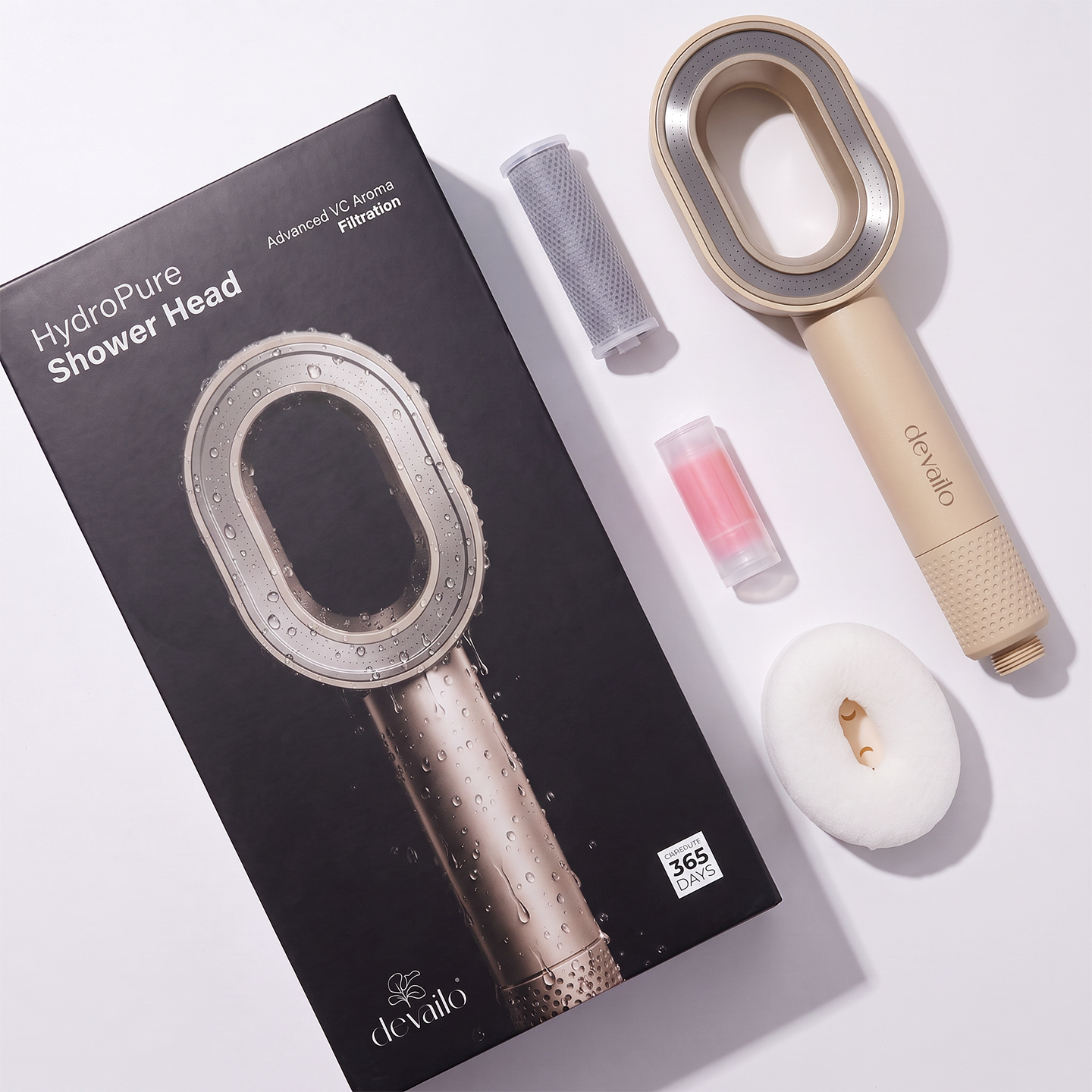 HydroPure Shower Head - Beige