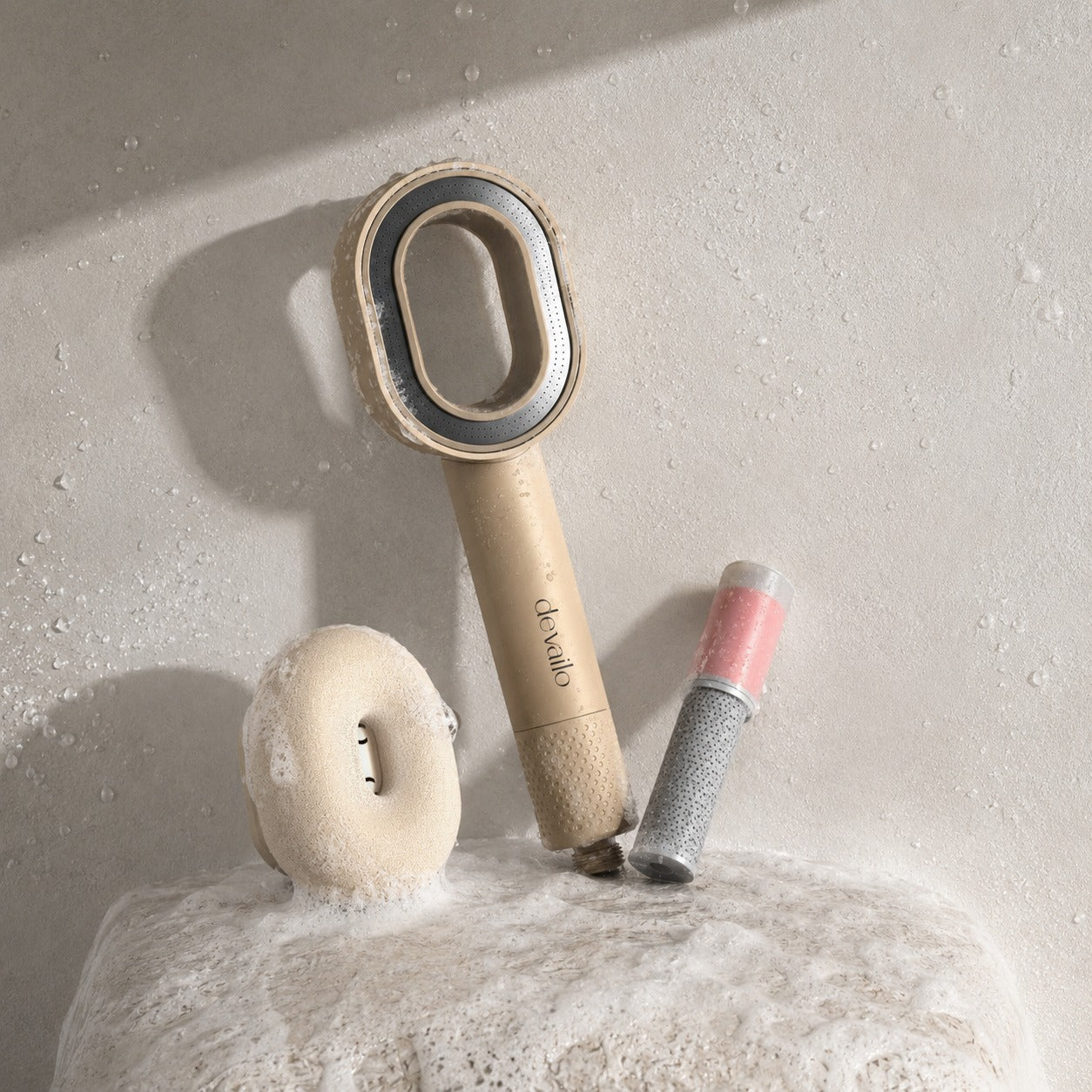 HydroPure Shower Head - Beige